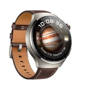 HUAWEI WATCH 4 Pro Aerospace-Grade Titanium Alloy Case 48 mm Dark Brown Leather Strap eSIM