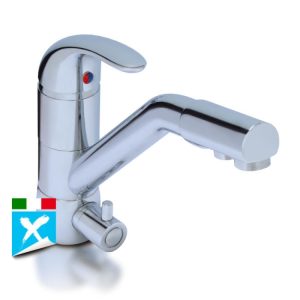 Rubinetto tre vie miscelatore canna bassa