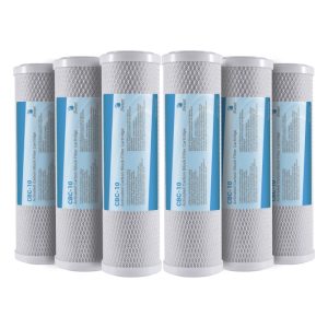 Scatola 6 cartucce a carbone swan 10″ 5 micron