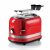 Ariete 149 Tostapane con Pinze per 2 fette di pane – Espulsione Automatica – Defrost – 6 Gradi di Doratura – 800 Watt – Linea Moderna – Rosso